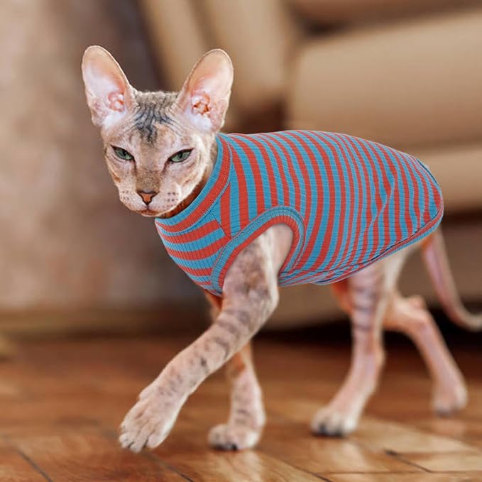 BRKURLEG Hairless Cats T Shirt, Cat Sweaters, Pullover Kitten Shirts, - Image 7