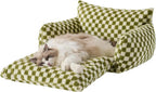 Hollypet Cat Bed Fluffy Plush Mutifuctional Double-Layer Soft Pet Couch - Image 2