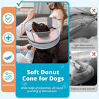 Inflatable Dog Cone with Transparent Shield, Protective Dog Donut Collar After - Image 4