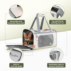Pawaii Cat Carrier with ID Tag, TSA Airline Approved Soft Sided Collapsible Pet - Image 6