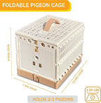 Folding Pigeon Cage Racing Pigeons Travel Cage Pairing Cage Plastic Two Doors - Image 2