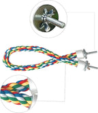 2PCS Bird Rope Perches, Colorful Cotton Parrot Toys Comfy Perch - Image 3