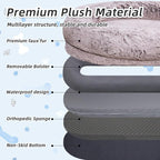 Human Dog Bed, Washable Faux Fur Pet Bed - Image 4