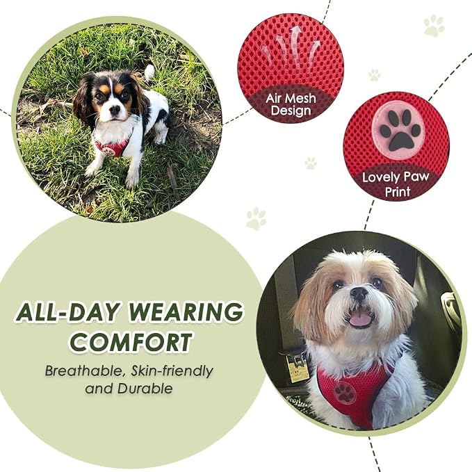 SlowTon Dog Seat Belt Harness for Car, Dog Car Harness Adjustable Mesh - Image 2