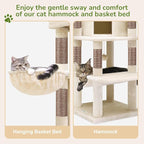 Globlazer Corner Cat Tree, 51in Curved Series Modern Cat Tower - Image 5