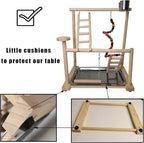 Parrots Playground, Bird Play Gym Wood Perch Stand Colours Revolving Climb - Image 4
