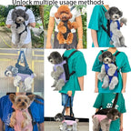 Pet Dog Carrier Backpack, Portable Breathable Mesh Chest Carrier, Polyester - Image 3