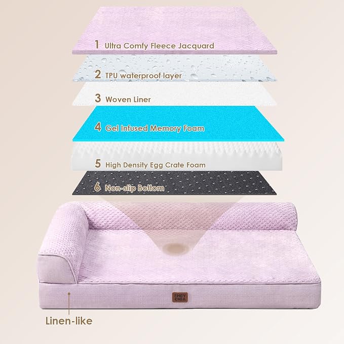 EHEYCIGA Large Dog Bed Memory Foam - Image 5