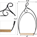 winemana Set of 3 Hummingbird Swings, Rust Resistant Metal Frame, Wooden Dowel - Image 3