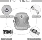 Gray X-Small Adjustable Breathable Reflective Harness - Image 4