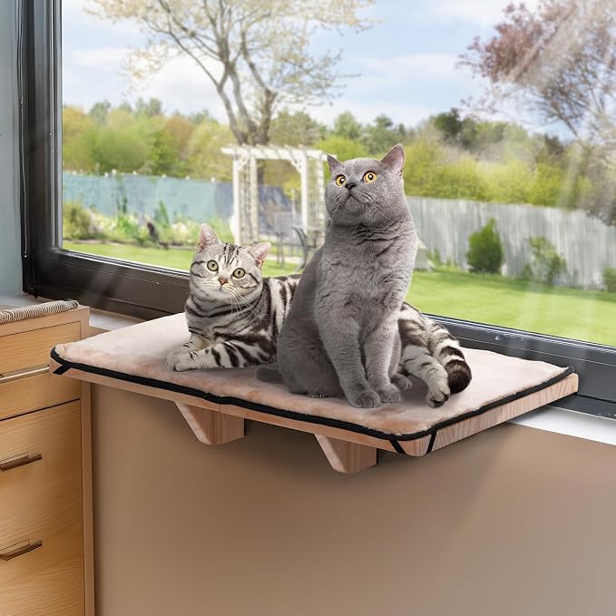 PETSFIT Cat Window Perch for 2 Cats, Adjustable Cat Hammock by Petsfit