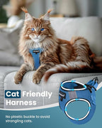 FAYOGOO Cat Harness and Leash Set | Upgrade Step-in Escape Proof Harness | - Image 3