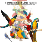 Bird Toys for Parrots, Parakeet Toys Natural Woode Parrot Toy for Large Medium - Image 4