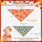 PAWCHIE Thanksgiving Dog Bandanas 4 Pack, Reversible Dogs Triangle Scarf Bibs - Image 2