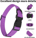 lynxking Dog Collar Soft Padded Breathable Cotton Solid Color Strong Adjustable - Image 2