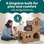 FurHaven Farmhouse Multi-Level Cardboard Cat House - Image 2