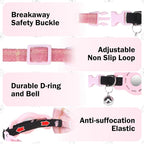 Airtag Cat Collar with Bells and Bowtie -Safety Elastic Band Kitten Collar - Image 5