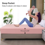 Waterproof Mattress Protector Full, Fitted Sheet Style Breathable Mattress Cover - Image 4