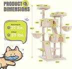 WEEWAY Cat Tree Tower for Indoor Cats, Stand House Condo Cave, Sisal Scratching - Image 3