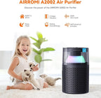 AIRROMI Pet Air Purifier for Home & Bedroom, HEPA Activated Carbon Filter - Image 2