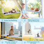 L&W BROS. 3Pc Heavy Duty Cat Window Perch, 50lb Load Foldable Hammock - Image 6