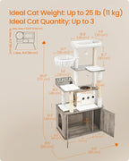Feandrea Cat Tree, 66.9-Inch Cat Tower - Image 5