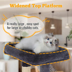 FDW | 37.8" Cat Tree Tower | Dark Gray | Multi-Level Indoor Activity Center - Image 2