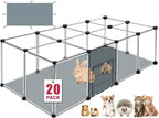 20 Panels Small Animals Playpen, Portable Plastic Enclosure Cage by VISCOO
