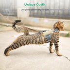 Tactical Cat Harness and Leash for Walking Escape Proof Breathable Mesh Fabric - Image 7