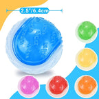 Glow Dog Ball, 2.5” Squeaky Dog Toy Ball, Dog Rubber Ball Toys - Image 2