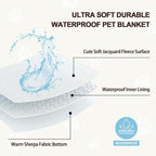Waterproof Blanket for Dog Cat or Adult, Cute 3D Textured Flower Dog Blanket - Image 2