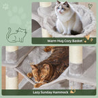 Taoqimiao 71 Inches Cat Tree for Large Cats 20lbs+, 3 Giant Perches, Widened - Image 6
