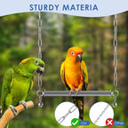 Stainless Steel Large Bird Swing, Hanging Heavy Duty Parrot Swings Perches - Image 5