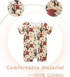 Unisex Summer Trendy 2-Pack Rompers Short Sleeve Zipped Bodysuit Infant Cotton - Image 3