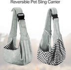 PETLOFT Reversible Small Dog Cat Sling Carrier, Adjustable Hands Free Cross - Image 5