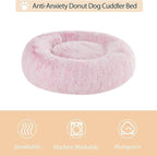 WNPETHOME Calming Dog Bed & Cat Bed Donut, Faux Fur Self-Warming Donut Cuddler - Image 3