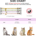 8-13in Airtag Cat Collar Lightweight and Comfortable, Bells & Flower Charm - Image 2