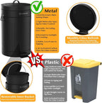 PAWZIDEA Dog Poop Trash Can Outside Odor Control, 3.1 Gallon Outdoor Trash Can - Image 5