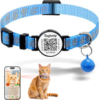 Cat Collar Breakaway with QR Code Name Tag, Reflective Kitten Collars with Bell by Taghelp
