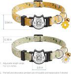 Breakaway Cat Collar with QR Code ID Tag, Adjustable Cotton Kitten Collar with - Image 8