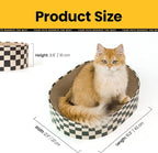 Cat Scratcher Cardboard, 2 in 1 Oval Cat Scratch Pad Bowl - Image 7