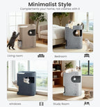 Made4Pets Cat House for Indoor Use, 2-Storey Cube Bed Cave, Covered Hideaway - Image 7