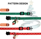 Lionet Paws 2pcs Pack Christmas Cat Collarr, Christmas Red Plaid & Green Plaid - Image 3
