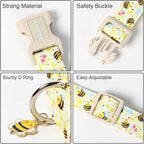 DOGWONG Spring Summer Dog Collar- Bee Flower Dog Collar, Adjustable Soft Girl - Image 3