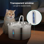 2.2L Stainless Steel Cat Water Fountain Automatic Pet Water Dispenser - Image 5