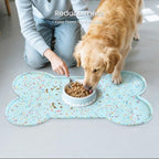Dog Food Mat Anti-Slip Silicone Dog Bowl Mat Thicker Pet Placemat Waterproof - Image 7