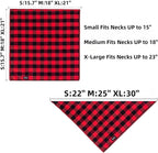 Buffalo Plaid Dog Bandanas Fall Christmas Classic 6PCS Dog Gifts Red Blue Green - Image 2