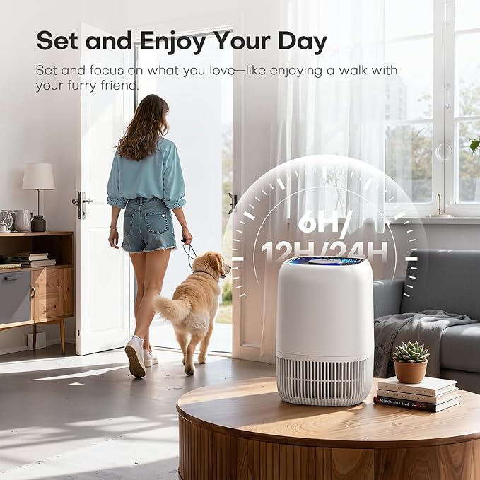 Air Purifiers for Home with H13 Quiet HEPA Filter Up to 1076 Ft² for Pet Hair - Image 7