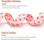 Pink Strawberry Pattern Dog Collar - Image 3