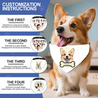 Funny Personalized Dog Bandana Custom Face Design, Custom Dog Bandana - Image 3
